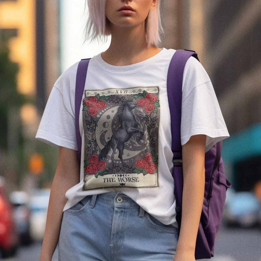 Horse Spirit Animal Tarot Card Shirt, Horse Shirt, Horse Chinese Zodiac Witchy
